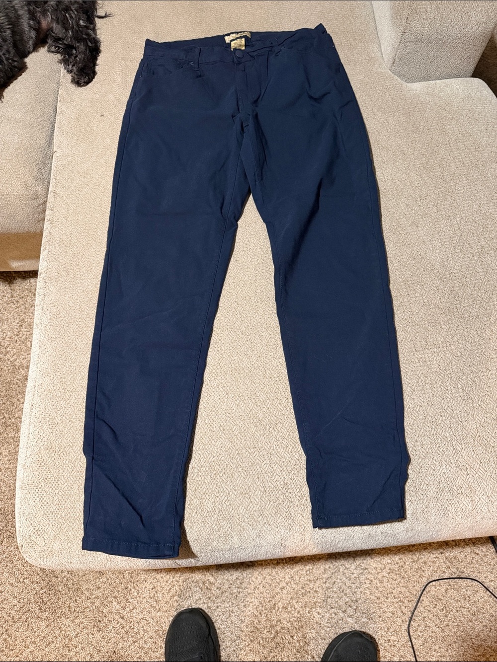 Hybrid & company Navy Slim Straight Trousers
